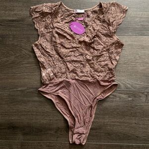 Avidlove Sheer Lace Bodysuit NWT